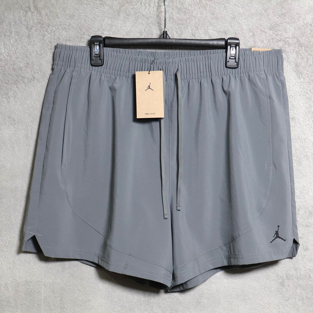 Jordan Shorts Mens 2XL Gray Dri-FIT Standard Running Athletic Casual FN5842-084